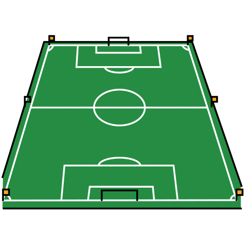 Pictograma de campo de fútbol para niños con autismo y TEA