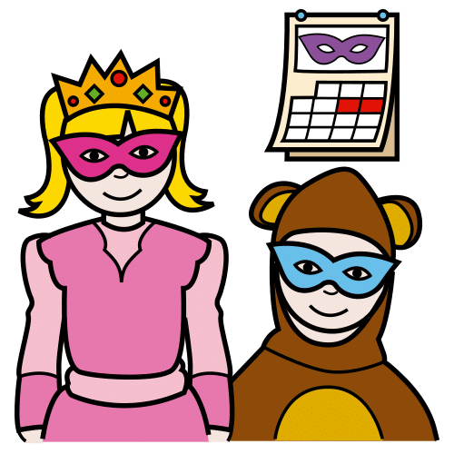 Pictograma de carnaval para niños con TEA