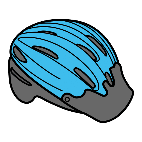 Pictograma de casco de ciclista para niños con autismo y TEA