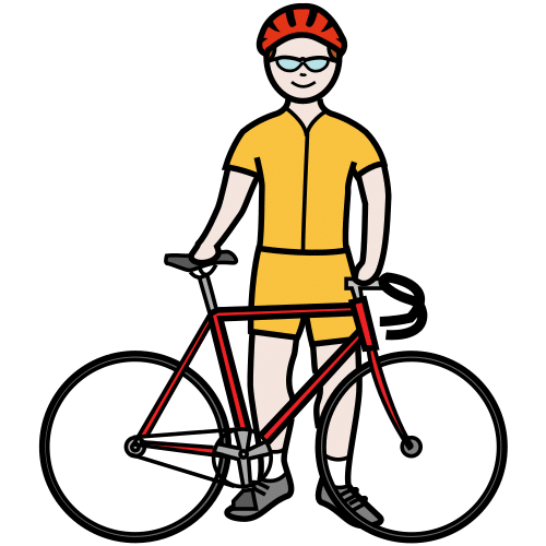 Pictograma de ciclista para niños con TEA