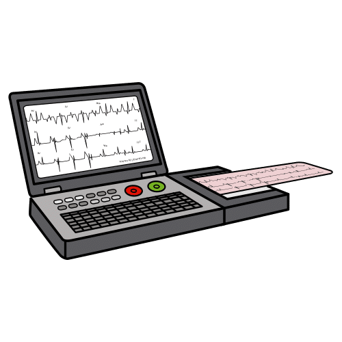 Pictograma de electrocardiógrafo para niños con TEA