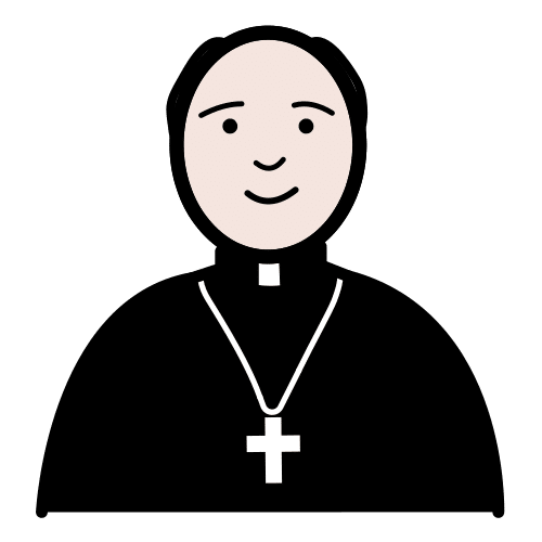 Pictograma de sacerdote para niños con TEA