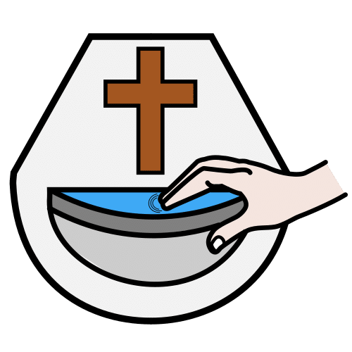 Pictograma de agua bendita para niños con autismo y TEA