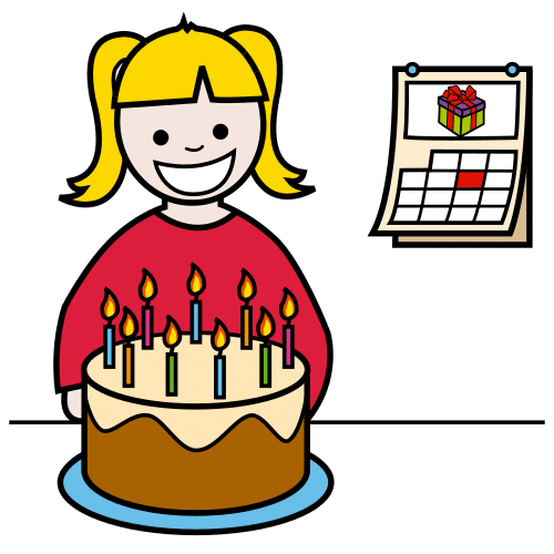 Pictograma de cumpleaños para niños con TEA