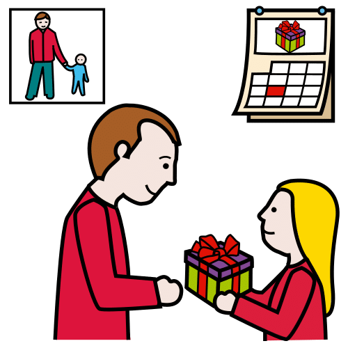 Pictograma de Día del Padre para niños con autismo y TEA