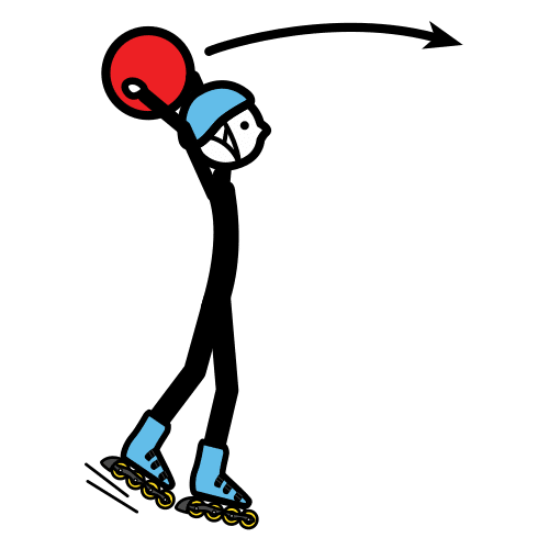Pictograma de patinar sobre ruedas para niños con autismo y TEA