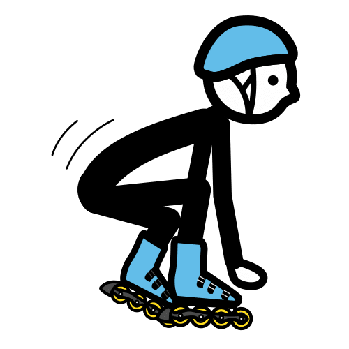 Pictograma de patinar sobre ruedas para niños con autismo y TEA