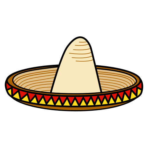 Pictograma de sombrero mejicano para niños con autismo y TEA