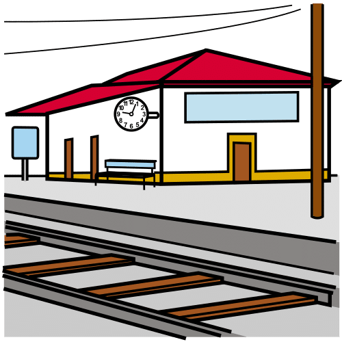 Pictograma de estación de tren para niños con autismo y TEA