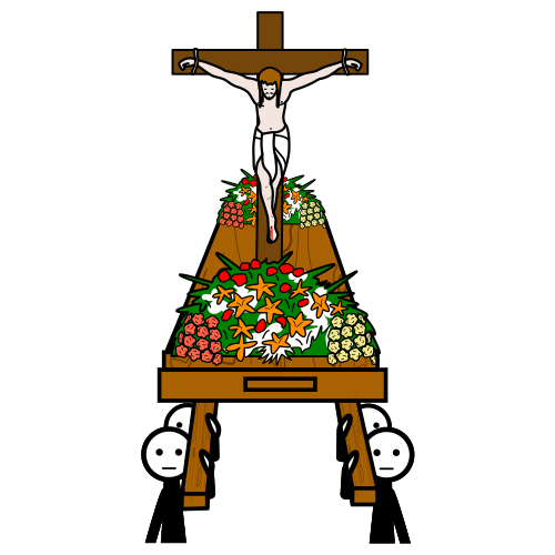 Pictograma de procesión para niños con TEA