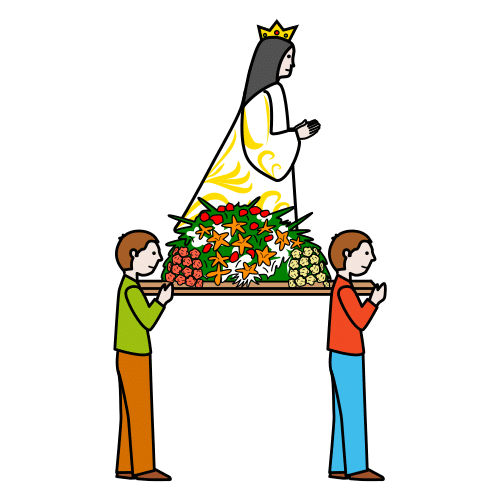 Pictograma de procesión para niños con TEA