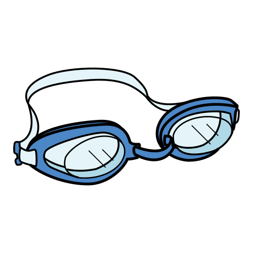 Pictograma de gafas de agua para niños con autismo y TEA