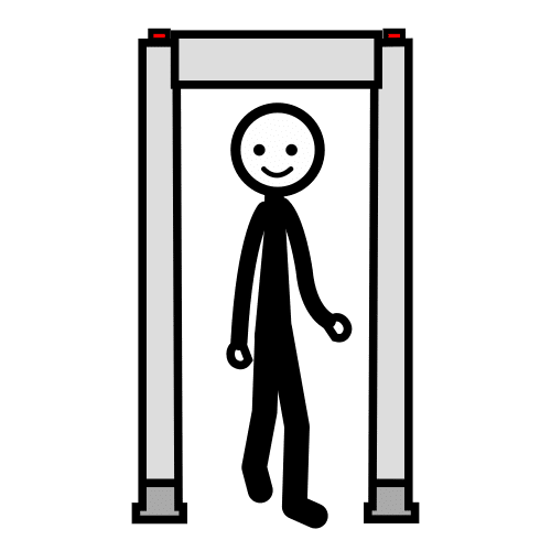Pictograma de arco detector para niños con TEA
