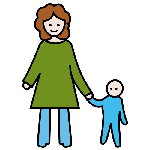 Pictograma de madre para niños con autismo y TEA