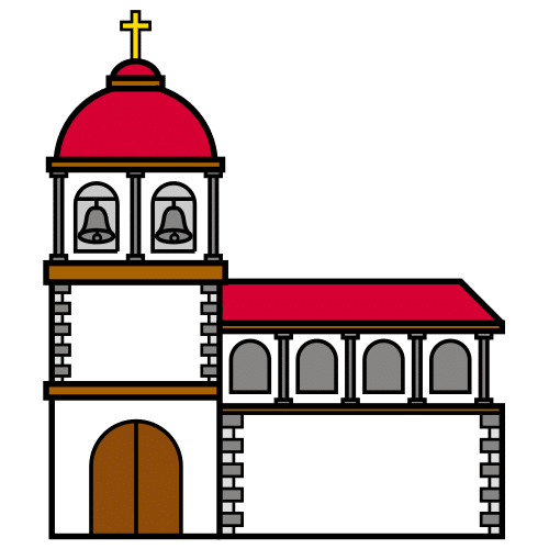 Pictograma de iglesia para niños con TEA