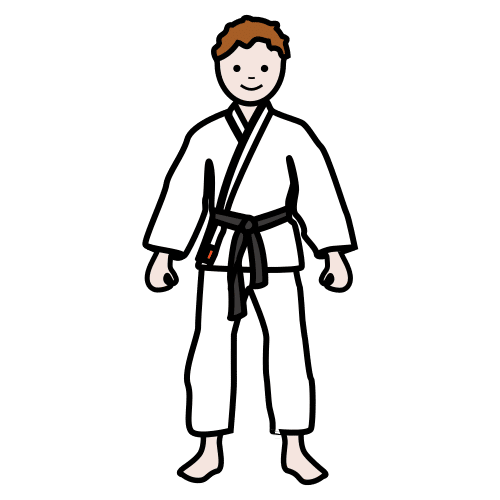 Pictograma de karateka para niños con TEA