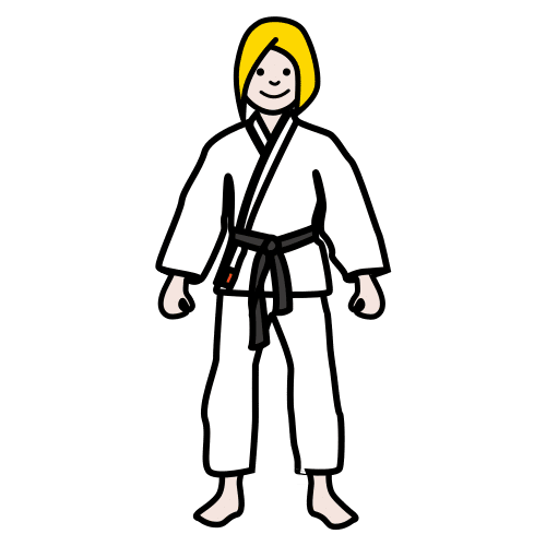 Pictograma de karateka para niños con TEA