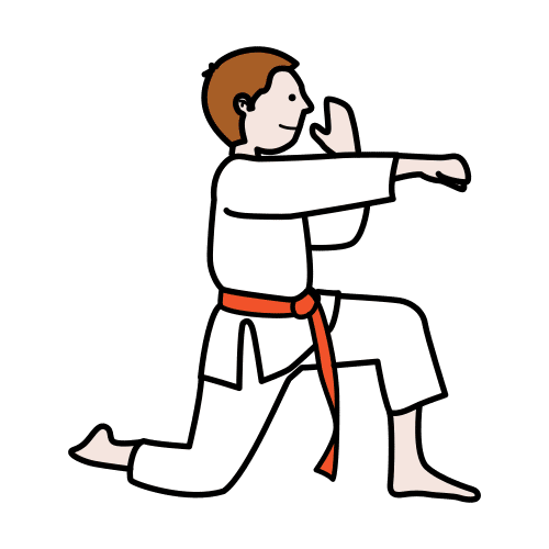 Pictograma de karate katas para niños con TEA