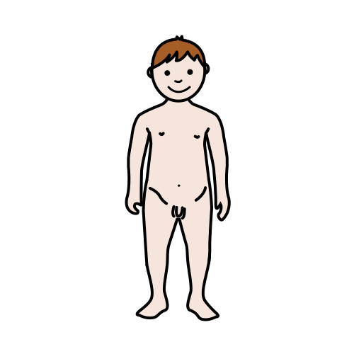 Pictograma de desnudo para niños con autismo y TEA