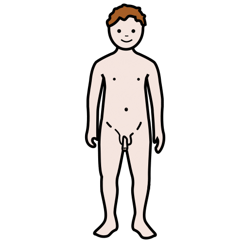 Pictograma de desnudo para niños con TEA