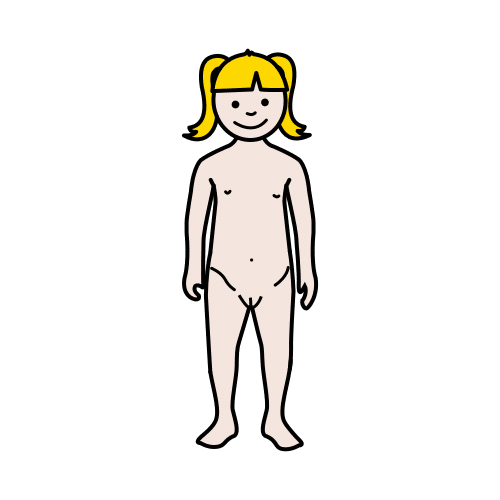 Pictograma de desnuda para niños con autismo y TEA