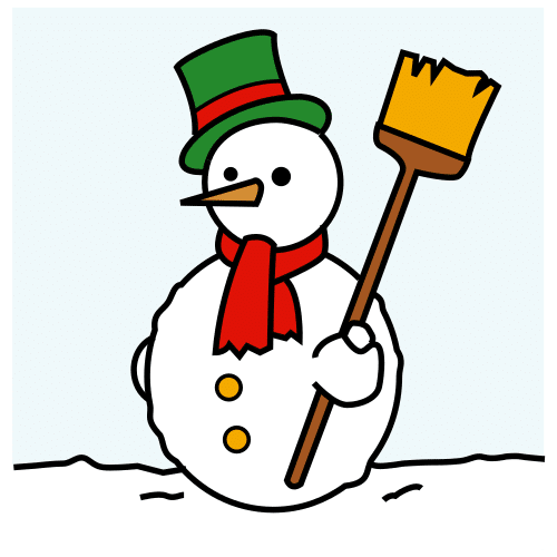Pictograma de muñeco de nieve para niños con TEA