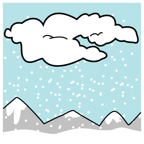 Pictograma de nieve para niños con TEA