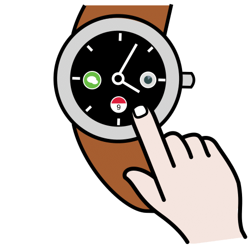 Pictograma de reloj inteligente para niños con TEA