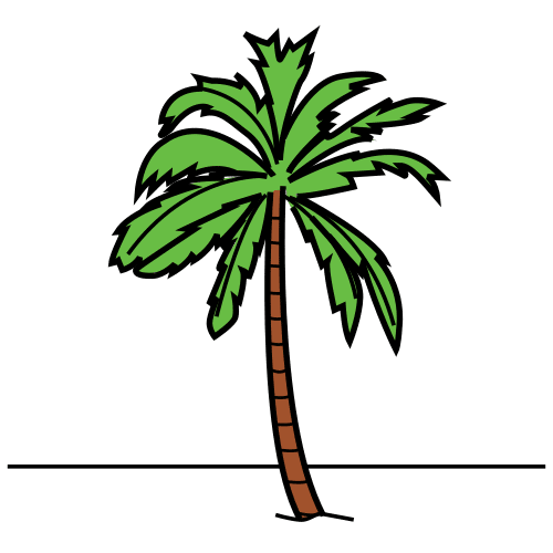 Pictograma de palmera para niños con autismo y TEA