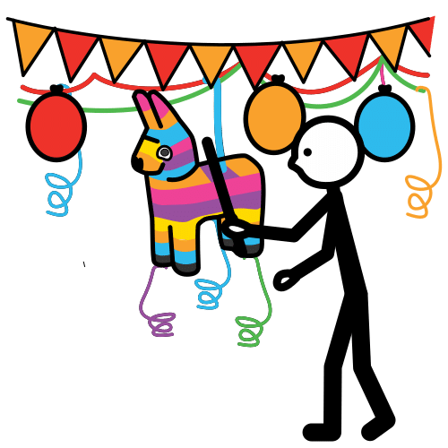 Pictograma de piñata para niños con autismo y TEA