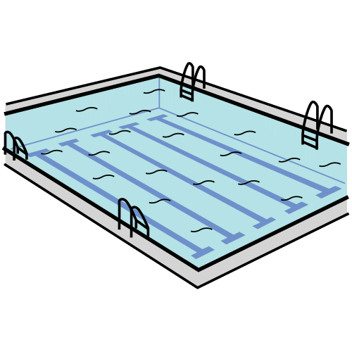 Pictograma de piscina para niños con TEA