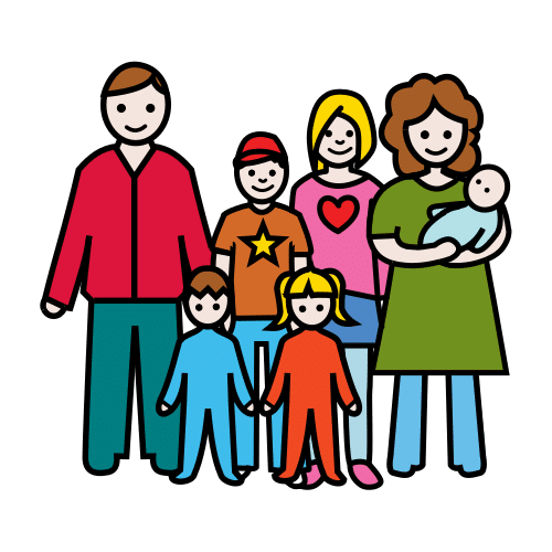 Pictograma de familia para niños con autismo y TEA