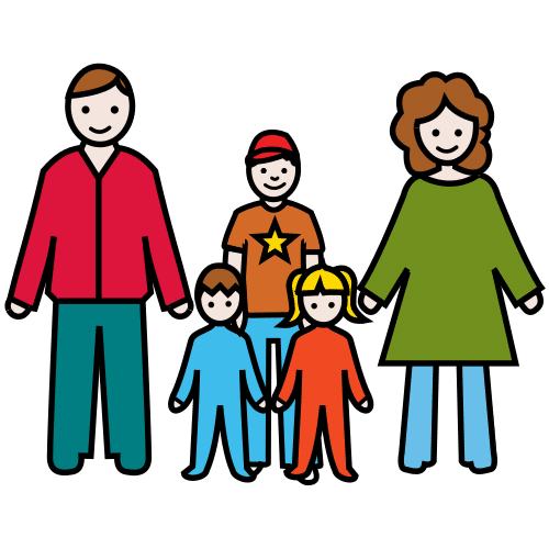 Pictograma de familia para niños con autismo y TEA