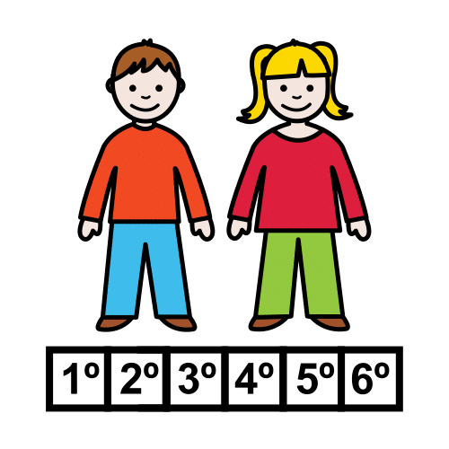 Pictograma de educación primaria para niños con autismo y TEA