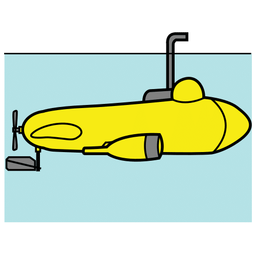 Pictograma de submarino para niños con TEA