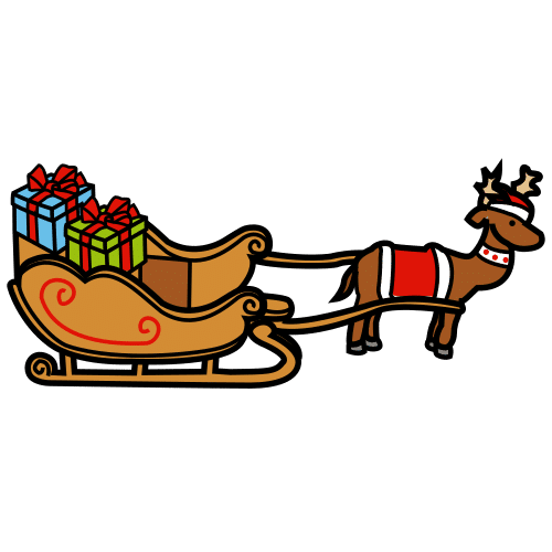 Pictograma de trineo de Papá Noel para niños con autismo y TEA