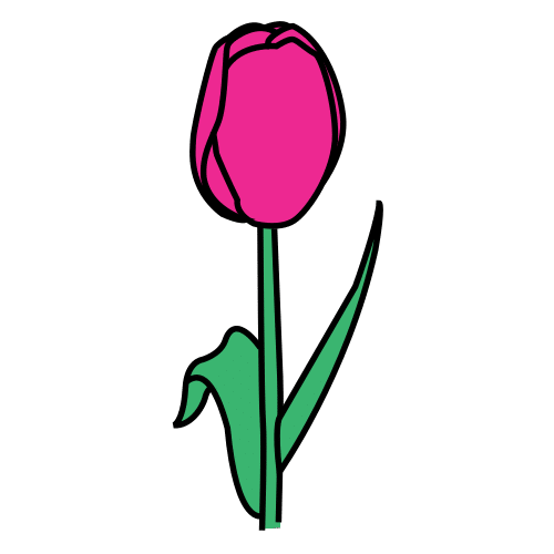 Pictograma de tulipán para niños con autismo y TEA