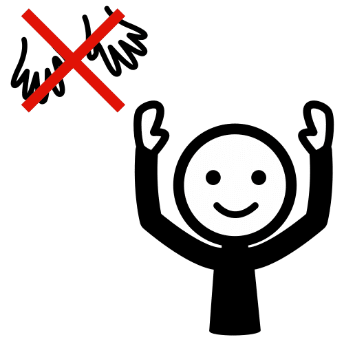 Pictograma de no necesito ayuda para niños con autismo y TEA
