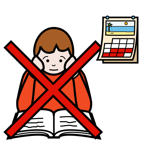 Pictograma de vacaciones para niños con autismo y TEA
