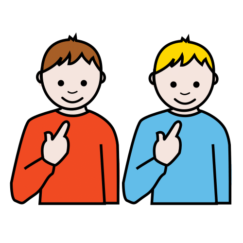 Pictograma de nosotros para niños con autismo y TEA