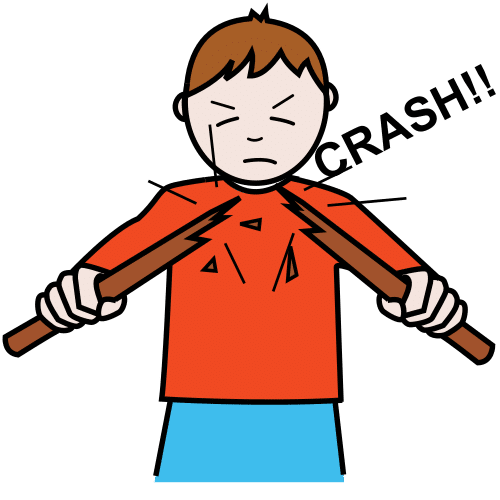 Pictograma de romper para niños con autismo y TEA
