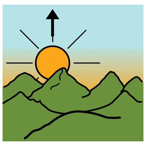 Pictograma de amanecer para niños con TEA