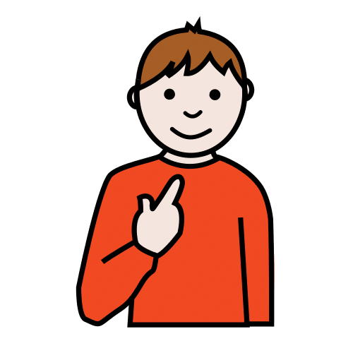 Pictograma de yo para niños con autismo y TEA