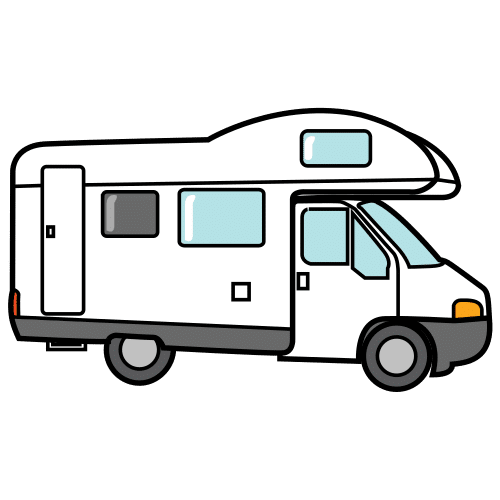 Pictograma de autocaravana para niños con TEA