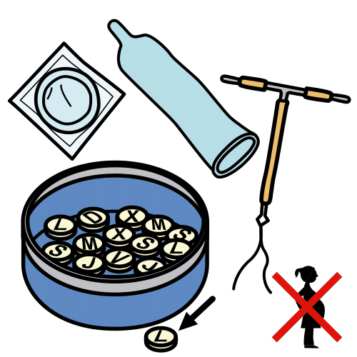 Pictograma de anticonceptivo para niños con TEA