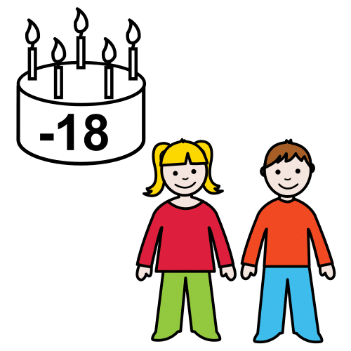 Pictograma de menores para niños con autismo y TEA