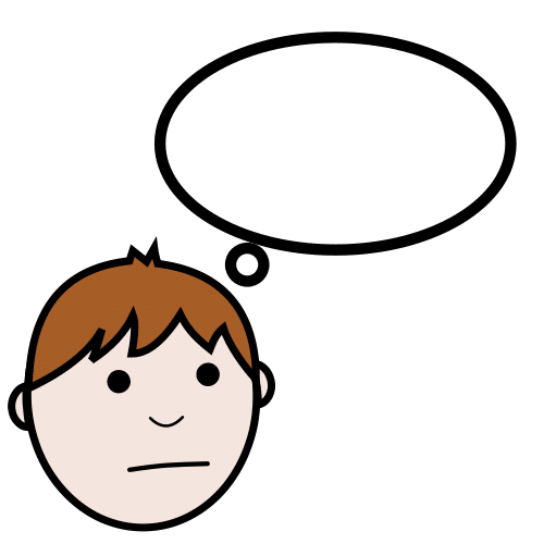 Pictograma de pensar para niños con autismo y TEA