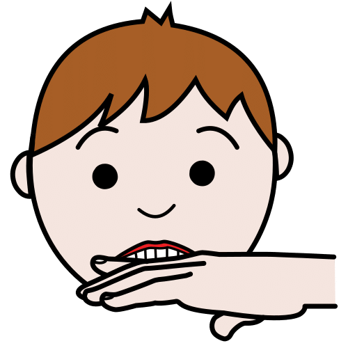 Pictograma de morder para niños con autismo y TEA