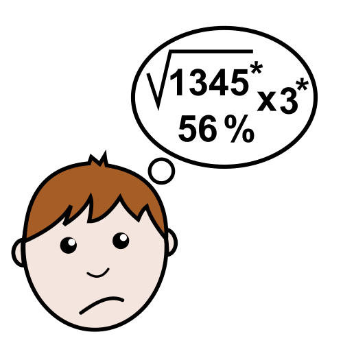 Pictograma de difícil para niños con autismo y TEA