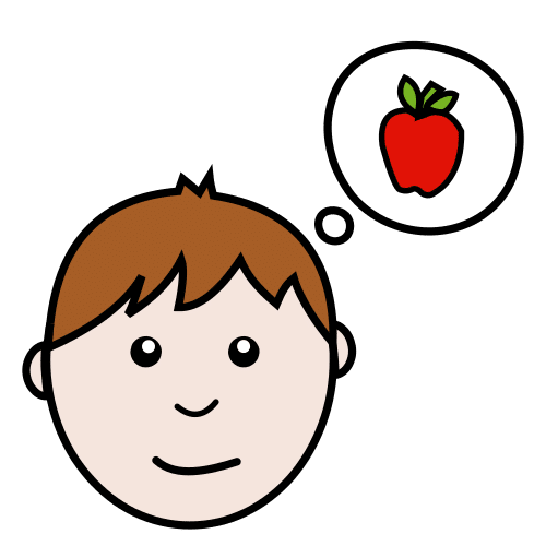 Pictograma de hambriento para niños con TEA